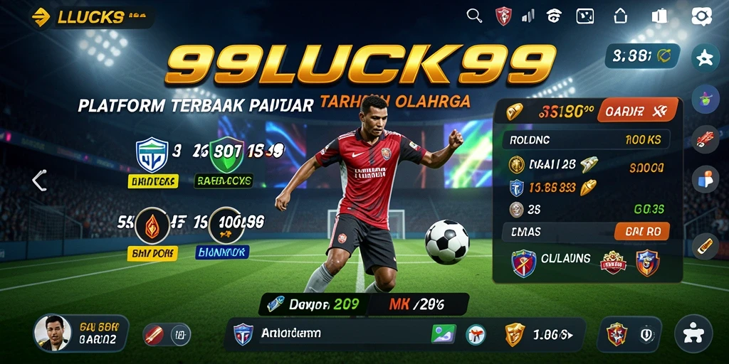 Screenshot gameplay 99LUCK99 menunjukkan pilihan taruhan olahraga yang beragam.