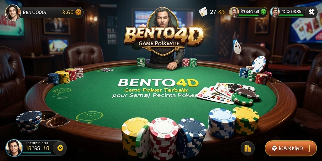 Tampilan menarik dari gameplay Poker di BENTO4D yang mengasyikkan.