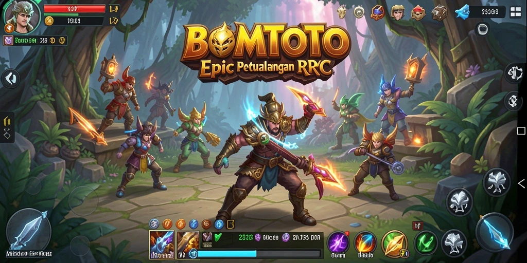 Tampilan gameplay seru di dunia RPG BOMTOTO.