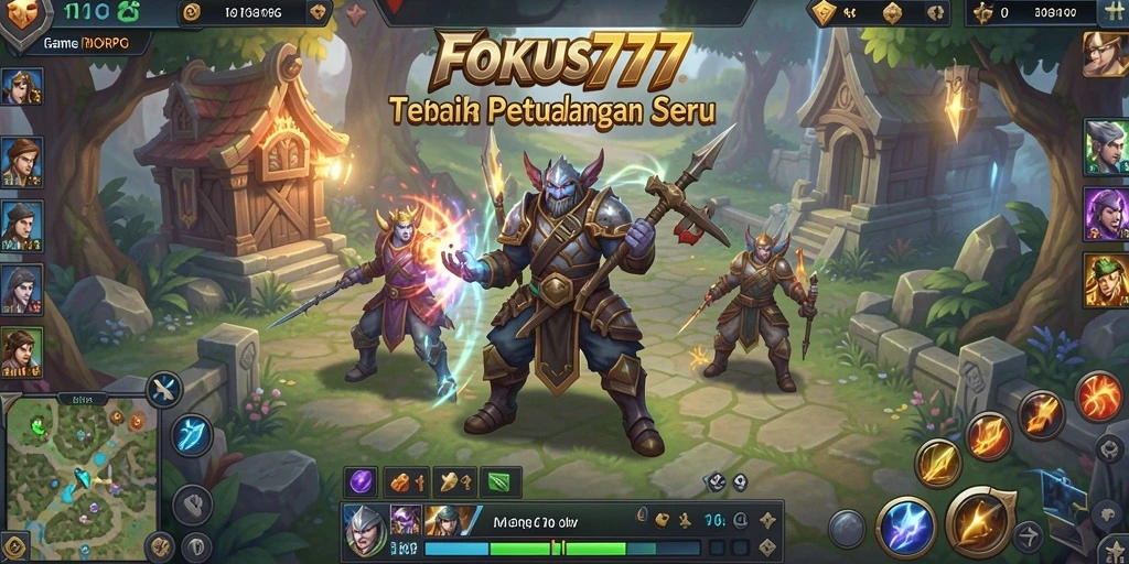Screenshot gameplay FOKUS777 yang menampilkan pertempuran epik di dunia MMORPG.