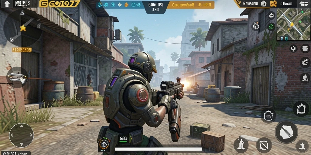 Screenshot GOTO77 menampilkan intensitas pertempuran TPS yang seru.