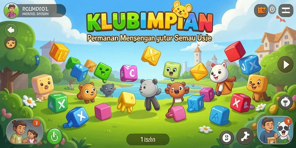 Screenshot permainan KLUBIMPIAN menampilkan keberagaman puzzle yang menantang.