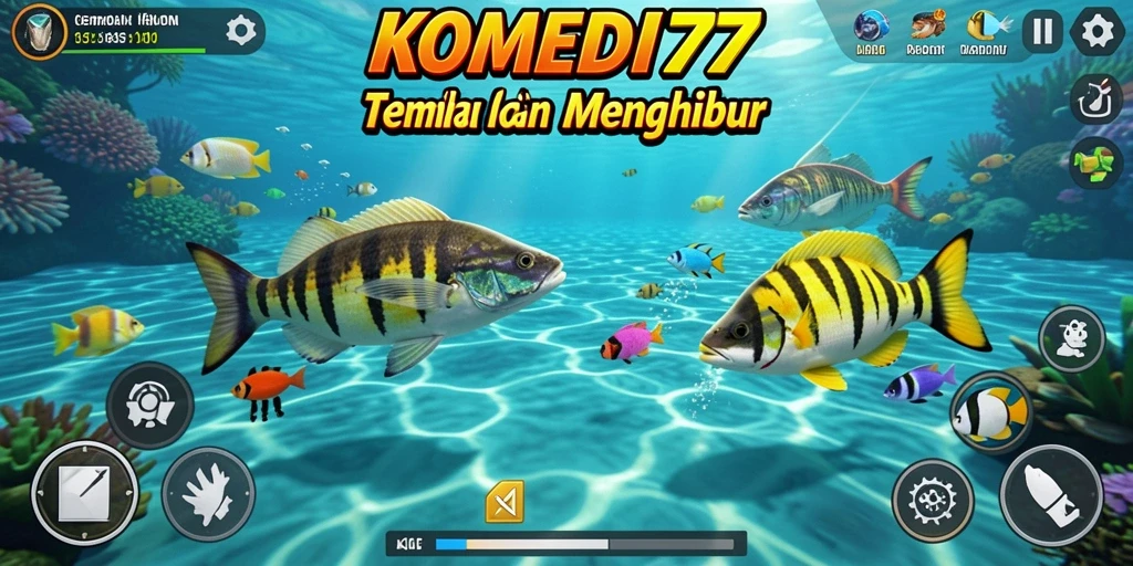 Gameplay seru dengan penembakan ikan yang menantang.