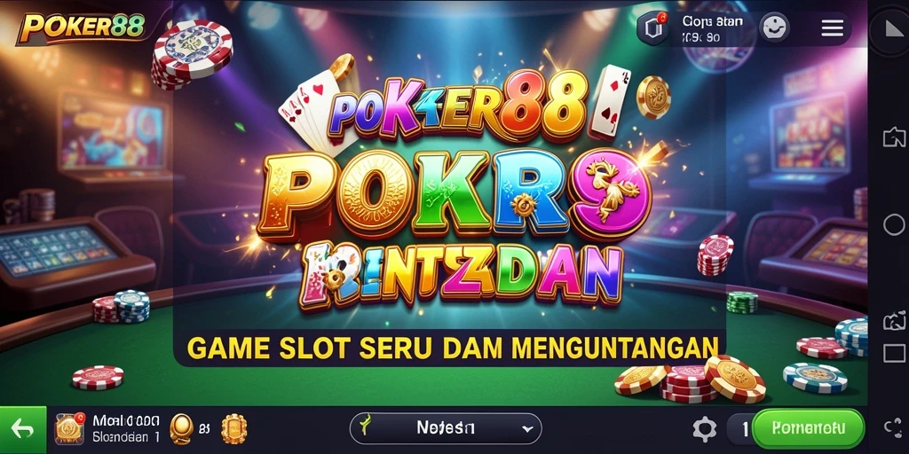 Tampilan gameplay POKER88 yang seru dan menguntungkan.