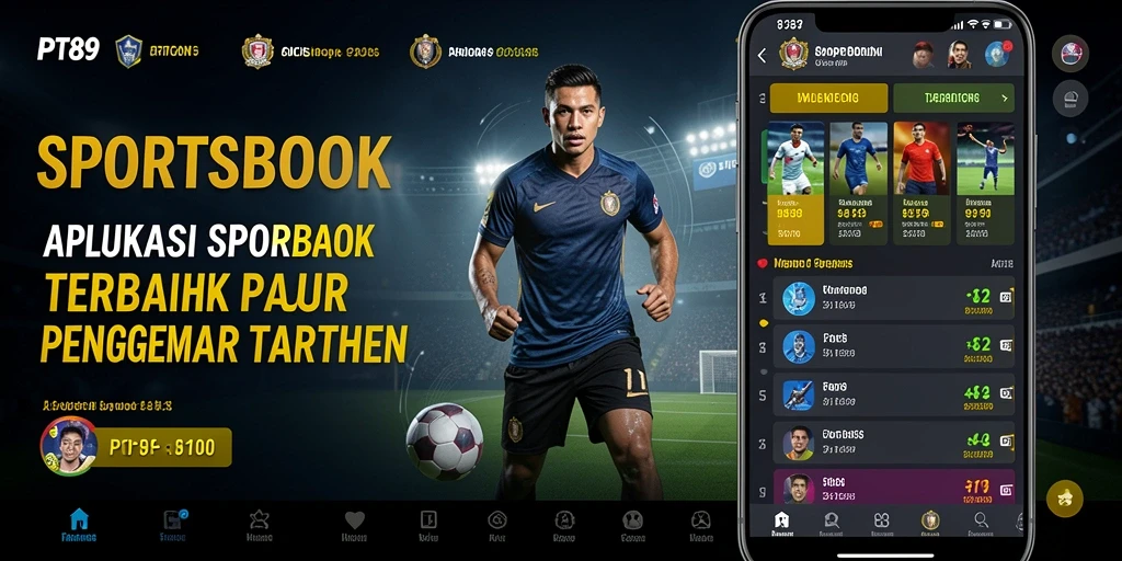 Tampilan menarik dari aplikasi PT89 saat memainkan taruhan olahraga.
