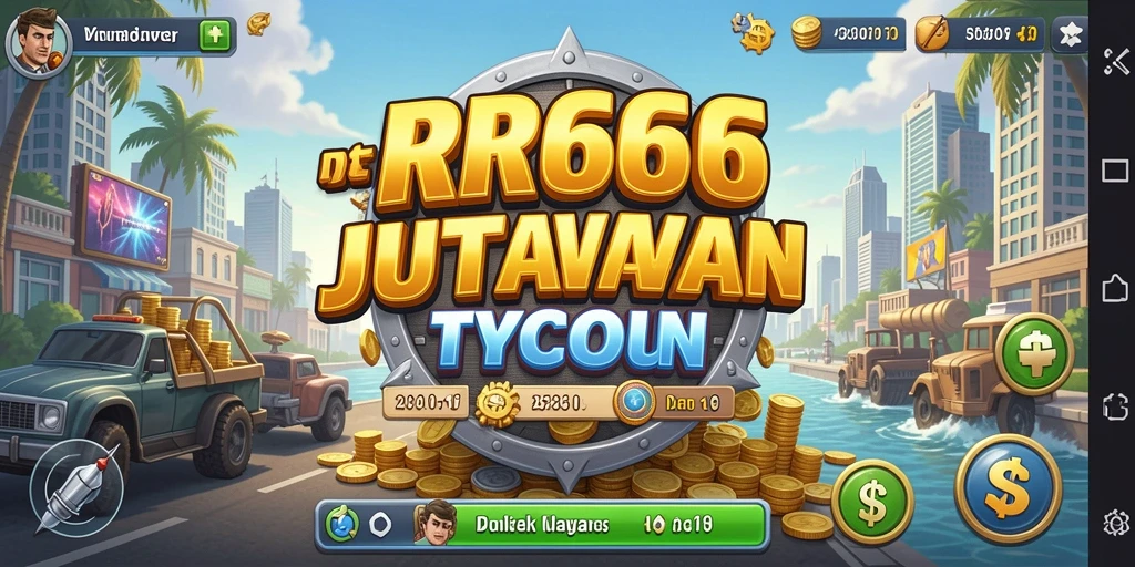 Tangkapan layar gameplay RR666 menampilkan keseruan membangun bisnis Tycoon.