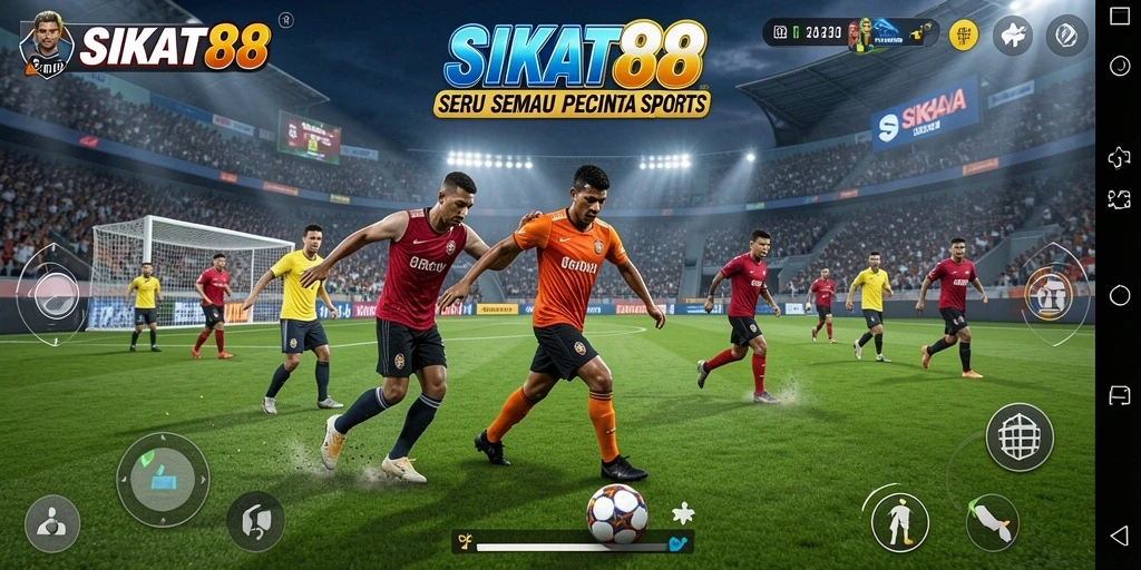 Tampilan gameplay SIKAT88 yang memukau dan penuh aksi olahraga.