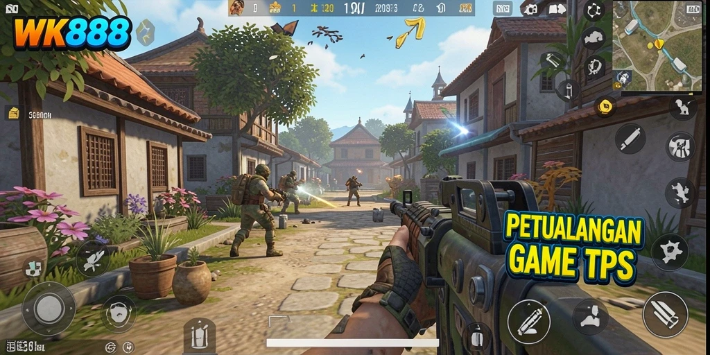 Tampilan seru dari gameplay TPS di WK888.